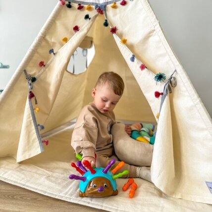 WOOPIE Lavinamasis žaidimas Ežiukas Sorteris Montessori Skaičių ir Spalvų Mokymasis 4in1 4