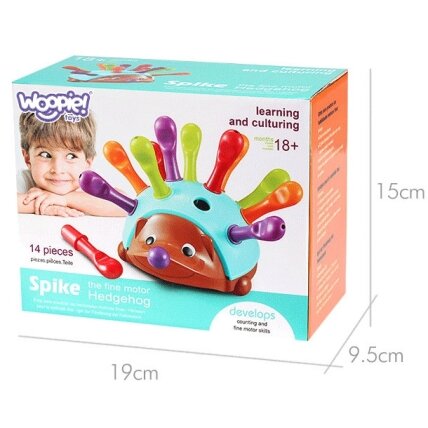 WOOPIE Lavinamasis žaidimas Ežiukas Sorteris Montessori Skaičių ir Spalvų Mokymasis 4in1 12