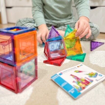 WOOPIE Montessori magnetinės konstrukcinės kaladėlės 3D 3