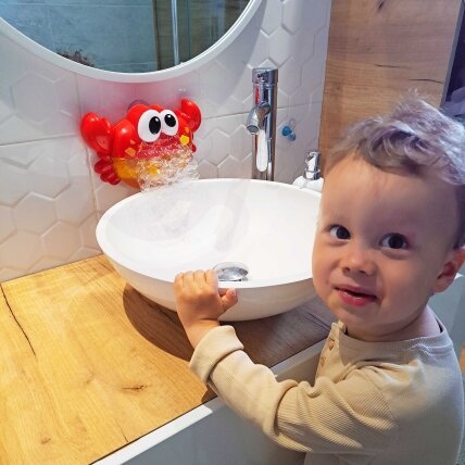WOOPIE BABY Maudymosi žaislas Krabas putoms gaminti su melodija 3
