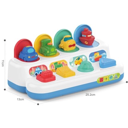 WOOPIE BABY edukacinis žaislas iššokantys transporto priemonės POP-UP 8