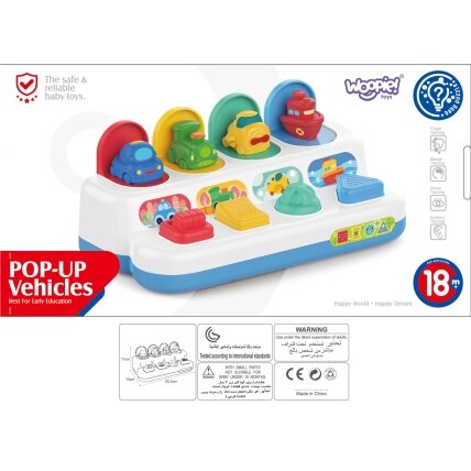 WOOPIE BABY edukacinis žaislas iššokantys transporto priemonės POP-UP 9 WOOPIE BABY edukacinis žaislas iššokantys transporto priemonės POP-UP 9
