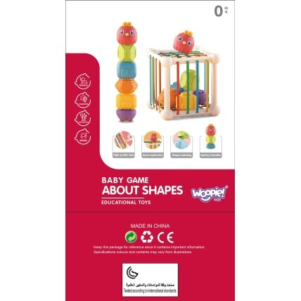 WOOPIE BABY Elastingas sensorinis kubas – rūšiuoklis vaikams Gyvūnėliai + barškutis 7 el. 12 WOOPIE BABY Elastingas sensorinis kubas – rūšiuoklis vaikams Gyvūnėliai + barškutis 7 el. 12