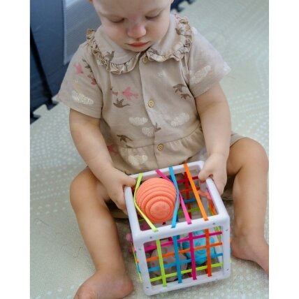 WOOPIE BABY Elastingas sensorinis kubas-rūšiuoklis vaikams Pašėlusios formos 5 vnt. 1