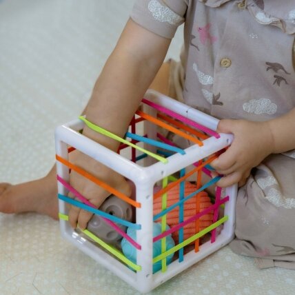 WOOPIE BABY Elastingas sensorinis kubas-rūšiuoklis vaikams Pašėlusios formos 5 vnt. 2 WOOPIE BABY Elastingas sensorinis kubas-rūšiuoklis vaikams Pašėlusios formos 5 vnt. 2