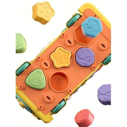 WOOPIE BABY Interaktyvus Montessori edukacinis autobusas 6in1 Plaktukas Ksilofonas +18 mėn. 5