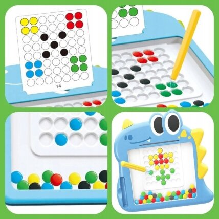 WOOPIE magnetinė lenta vaikams Montessori MagPad Dinozauras 3 WOOPIE magnetinė lenta vaikams Montessori MagPad Dinozauras 3