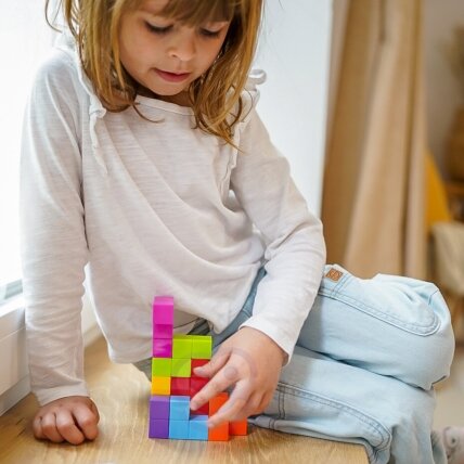 WOOPIE Magnetinių 3D Tetris kaladėlių dėlionė su kortelių rinkiniu 1