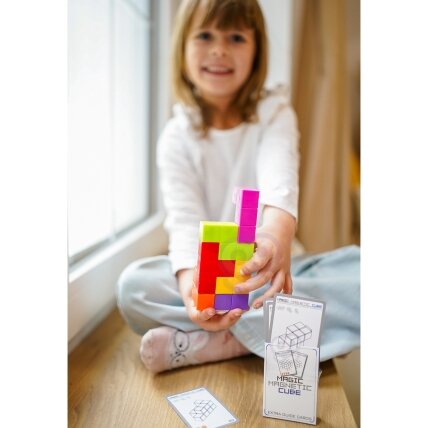 WOOPIE Magnetinių 3D Tetris kaladėlių dėlionė su kortelių rinkiniu 2