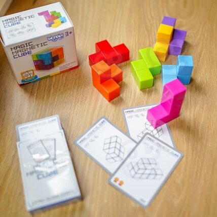 WOOPIE Magnetinių 3D Tetris kaladėlių dėlionė su kortelių rinkiniu 5