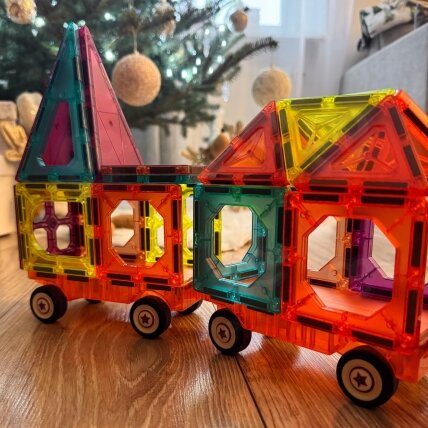 WOOPIE 3D magnetinės kaladėlės, traukinio rinkinys 71 el. 4 WOOPIE 3D magnetinės kaladėlės, traukinio rinkinys 71 el. 4
