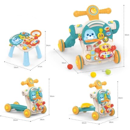WOOPIE BABY Stumdukas Vaikštynė Edukacinis staliukas Paspirtukas Važinėjamas žaislas 4in1 6 WOOPIE BABY Stumdukas Vaikštynė Edukacinis staliukas Paspirtukas Važinėjamas žaislas 4in1 6