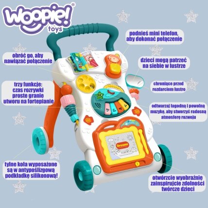 WOOPIE BABY Grojantis vaikštynė su magnetine piešimo lentele 4