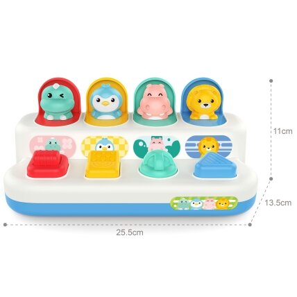 WOOPIE BABY edukacinis žaislas Iššokantys gyvūnėliai POP-UP 7