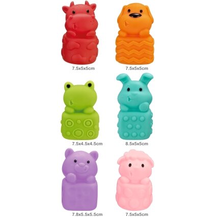 WOOPIE BABY Sensoriniai minkšti gyvūnėliai rinkinys 6 vnt. 5 WOOPIE BABY Sensoriniai minkšti gyvūnėliai rinkinys 6 vnt. 5