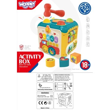 WOOPIE BABY Daugiafunkcis Montessori veiklos kubas 6in1 – 18 mėn.+ 8 WOOPIE BABY Daugiafunkcis Montessori veiklos kubas 6in1 – 18 mėn.+ 8