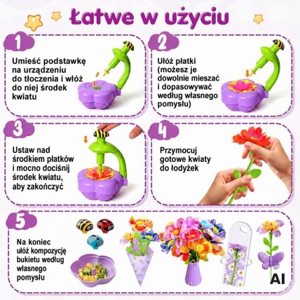 WOOPIE „Pasidaryk pats“ gėlių puokščių kūrimo rinkinys su aparatėliu 3 WOOPIE „Pasidaryk pats“ gėlių puokščių kūrimo rinkinys su aparatėliu 3