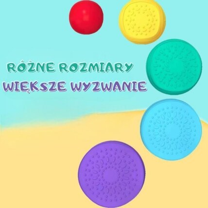 WOOPIE sensorinis takelis Balansavimo akmenys vaikams Pusiausvyros treniruotė 5 vnt. 5 WOOPIE sensorinis takelis Balansavimo akmenys vaikams Pusiausvyros treniruotė 5 vnt. 5
