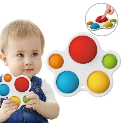 WOOPIE BABY Sensorinis žaislas kramtukas antistresinis POP IT Montessori 6 WOOPIE BABY Sensorinis žaislas kramtukas antistresinis POP IT Montessori 6