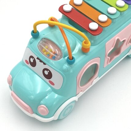 WOOPIE BABY Muzikinis automobiliukas-rūšiuoklis su ksilofonu, žalias 5