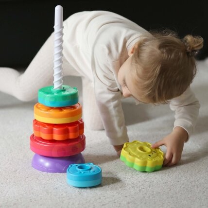 WOOPIE BABY Edukacinė piramidė Sukama bokšto formos Žvėreliai 3