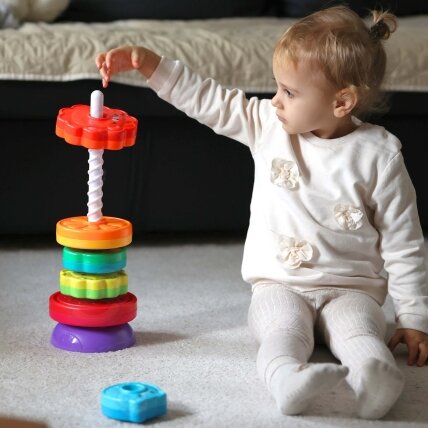 WOOPIE BABY Edukacinė piramidė Sukama bokšto formos Žvėreliai 4 WOOPIE BABY Edukacinė piramidė Sukama bokšto formos Žvėreliai 4