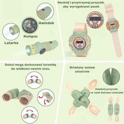 WOOPIE Discovery Mažojo tyrinėtojo rinkinys Kempingo palapinė XXL stovyklavimui 15 el. 4 WOOPIE Discovery Mažojo tyrinėtojo rinkinys Kempingo palapinė XXL stovyklavimui 15 el. 4