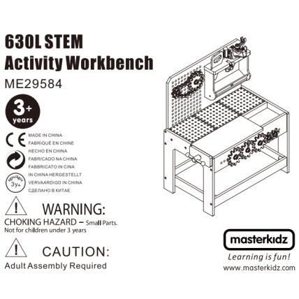MASTERKIDZ Medinis Montessori STEM dirbtuvės su įrankiais 10