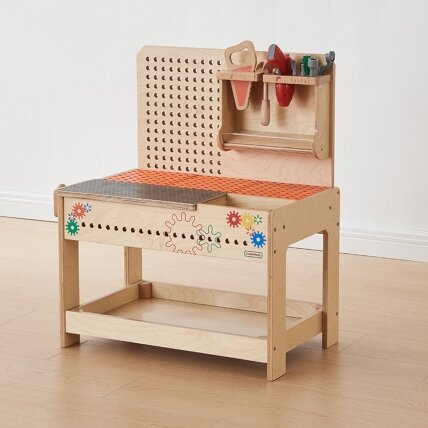 MASTERKIDZ Medinis Montessori STEM darbastalis su įrankiais + priedai 4 MASTERKIDZ Medinis Montessori STEM darbastalis su įrankiais + priedai 4