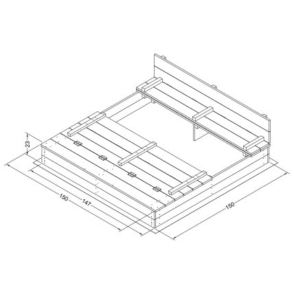 AXI smėlio dėžė XXL Ella 150 x 150 pilka 6