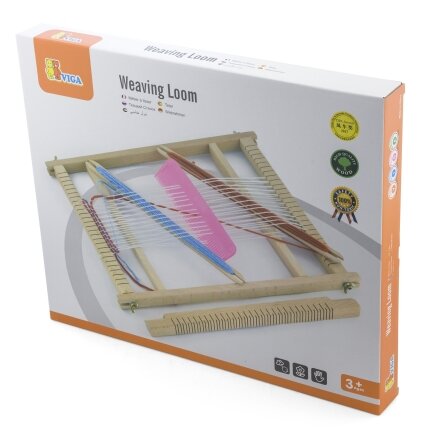 VIGA medinės staklės – audimo dirbtuvės, Montessori audimo rinkinys 7 VIGA medinės staklės – audimo dirbtuvės, Montessori audimo rinkinys 7