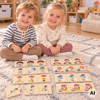 VIGA Medinė dėlionė Puzzle Suderink vaikų veiklas 1