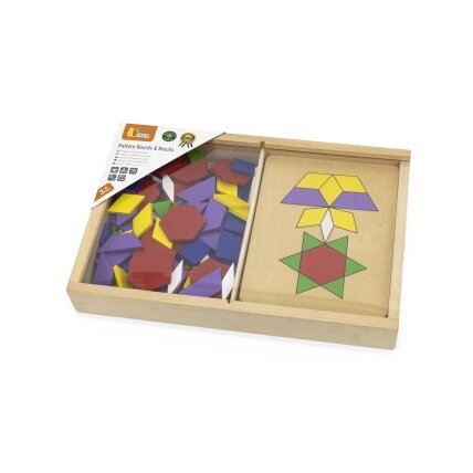 VIGA medinė geometrinė mozaika Dieneso kaladėlės loginė dėlionė Montessori 148 el. 3 VIGA medinė geometrinė mozaika Dieneso kaladėlės loginė dėlionė Montessori 148 el. 3