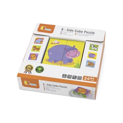 Viga medinė dėlionė Zoo Puzzle 4 kaladėlės 3 Viga medinė dėlionė Zoo Puzzle 4 kaladėlės 3