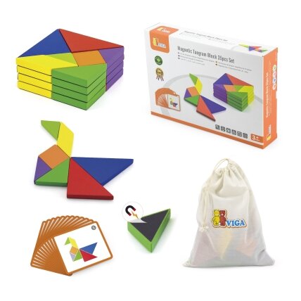 VIGA Tangram medinis loginis žaidimas dėlionė FSC sertifikatas 1