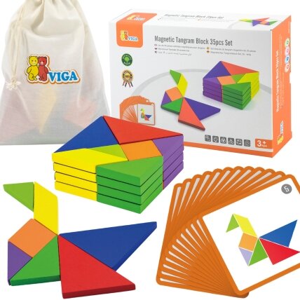 VIGA Tangram medinis loginis žaidimas dėlionė FSC sertifikatas 7
