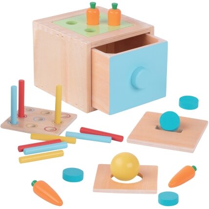 WOOPIE GREEN Medinis edukacinis stalčiukas 4in1 Montessori rūšiuoklis Žaidimas su morkomis FSC 5 WOOPIE GREEN Medinis edukacinis stalčiukas 4in1 Montessori rūšiuoklis Žaidimas su morkomis FSC 5