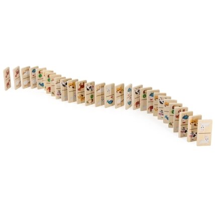 VIGA medinis domino 2in1 Gyvūnai ir skaičiai 4