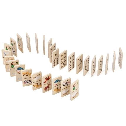 VIGA medinis domino 2in1 Gyvūnai ir skaičiai 5