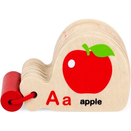 VIGA medinė Montessori knygelė abėcėlės ir anglų kalbos mokymuisi 1