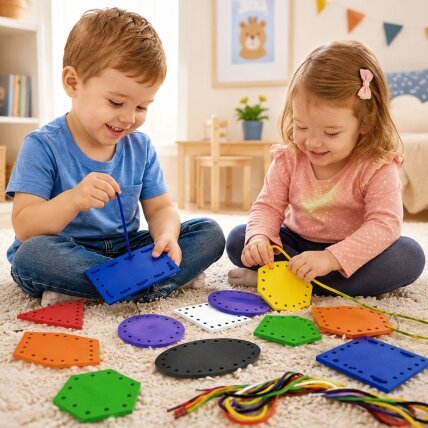 VIGA Medinės Montessori formos vėrimui ir suvarstymui 3