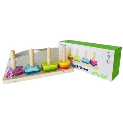 TOOKY TOY formų rūšiuoklis su spalvotomis Montessori kaladėlėmis 6 TOOKY TOY formų rūšiuoklis su spalvotomis Montessori kaladėlėmis 6