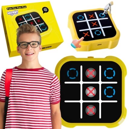 WOOPIE Elektroninis žaidimas Kryžiukai ir nuliukai, loginis edukacinis 4in1