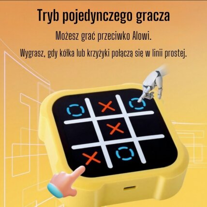 WOOPIE Elektroninis žaidimas Kryžiukai ir nuliukai, loginis edukacinis 4in1 3