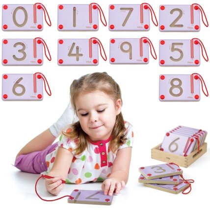 VIGA magnetinės lentelės – skaičių rašymo mokymasis, FSC sertifikatas, Montessori