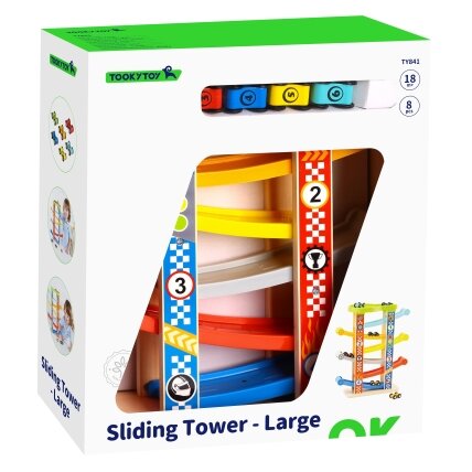 TOOKY TOY Spalvinga nusileidimo trasa automobiliams 13