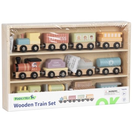 TOOKY TOY Medinės transporto priemonės – vagonėliai su magnetais 9 TOOKY TOY Medinės transporto priemonės – vagonėliai su magnetais 9
