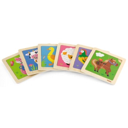VIGA Patogūs mediniai dėlionės puzzle „Karvutė“ 5 VIGA Patogūs mediniai dėlionės puzzle „Karvutė“ 5