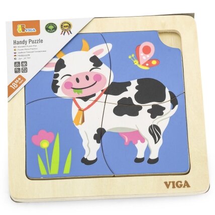 VIGA Patogūs mediniai dėlionės puzzle „Karvutė“ 6 VIGA Patogūs mediniai dėlionės puzzle „Karvutė“ 6