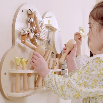 VIGA medinė muzikinė lenta – 12 mušamųjų instrumentų rinkinys 1